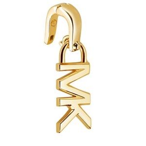 ‼️FINAL Michael Kors MK logo 14k gold plated charm